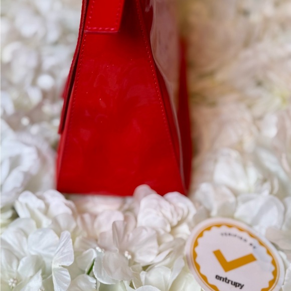 Fendi Mamma Baguette Red Patent Leather Handbag Authentic - Picture 7 of 17